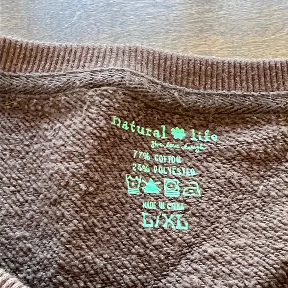 Natural Life GrayTextured Sweatshirt - Picture 2 of 3